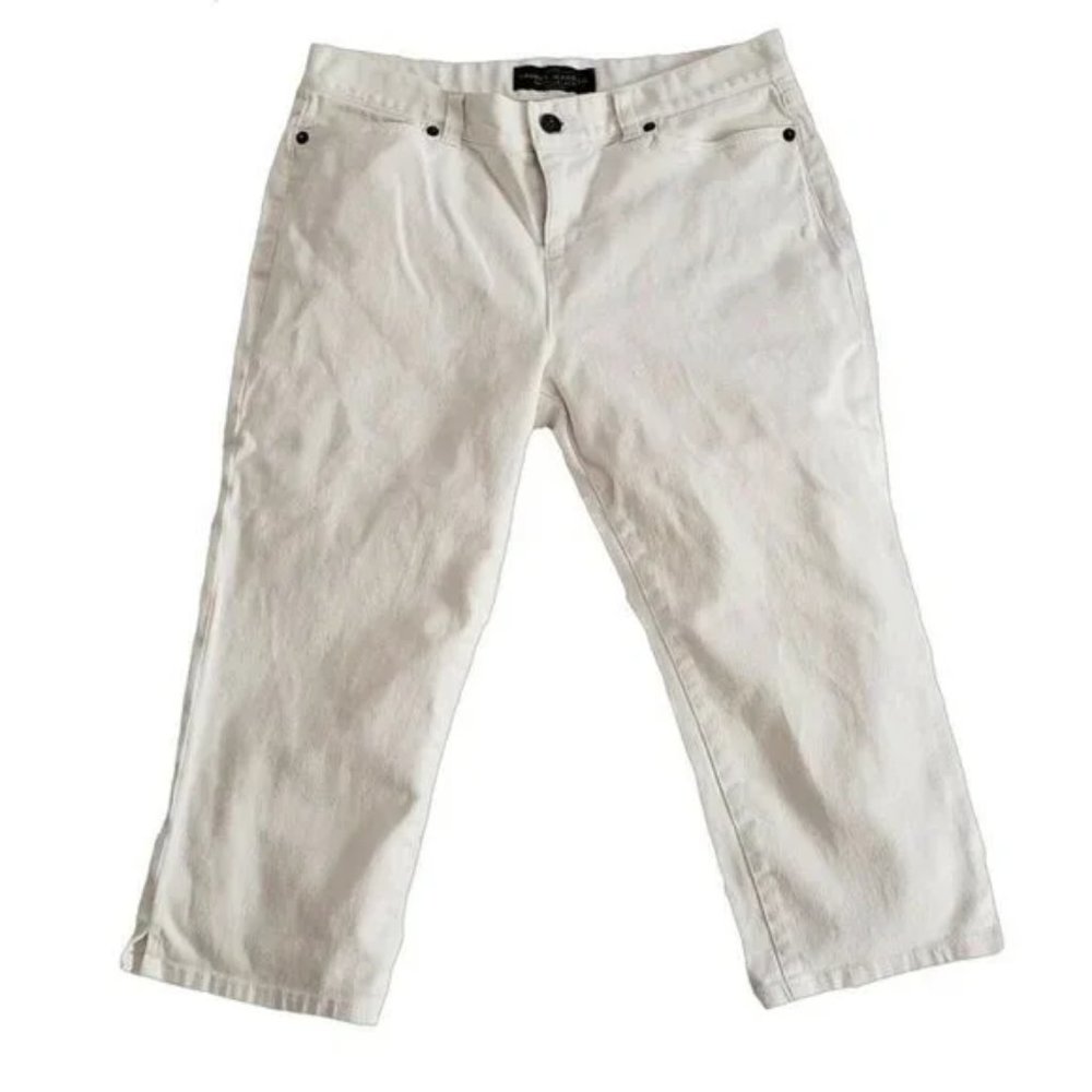 Lauren Ralph Lauren Women's Jeans Sz 6P White Pockets Classic MidCalf Stretch